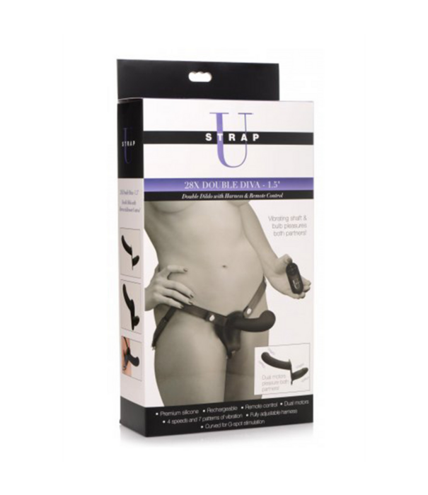 Double Diva - Double Dildo met Harness en Afstandsbediening