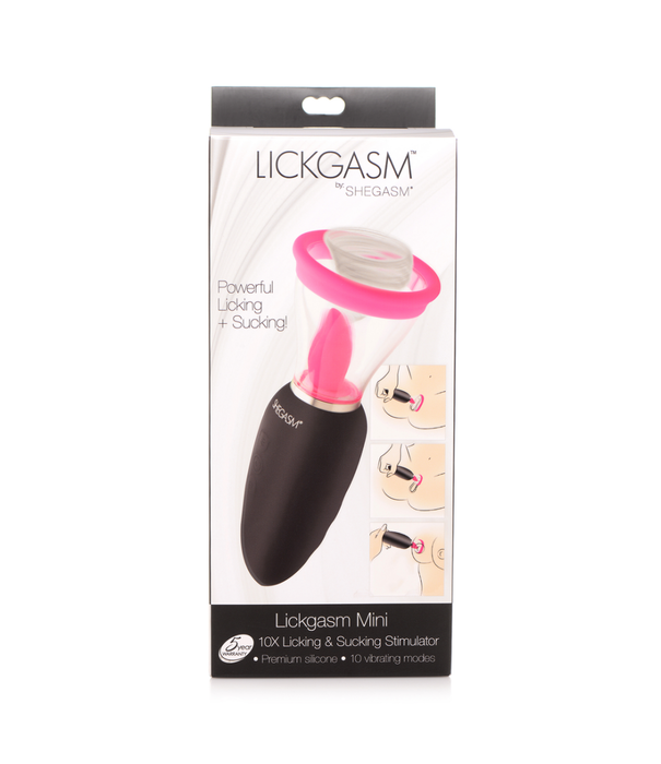 Lickgasm Mini - 10x Licking and Sucking Stimulator - Roze
