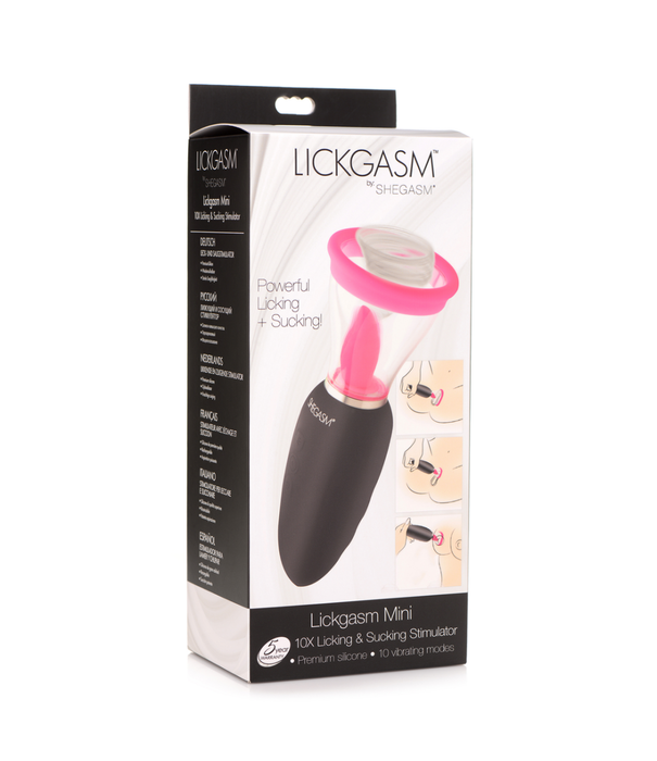 Lickgasm Mini - 10x Licking and Sucking Stimulator - Roze