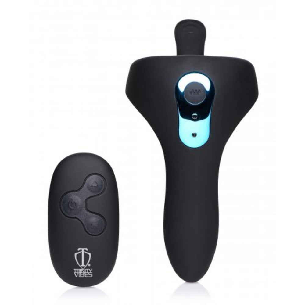 XR Brands Power Taint - Siliconen Cock- en Ballring met Afstandsbediening afbeelding