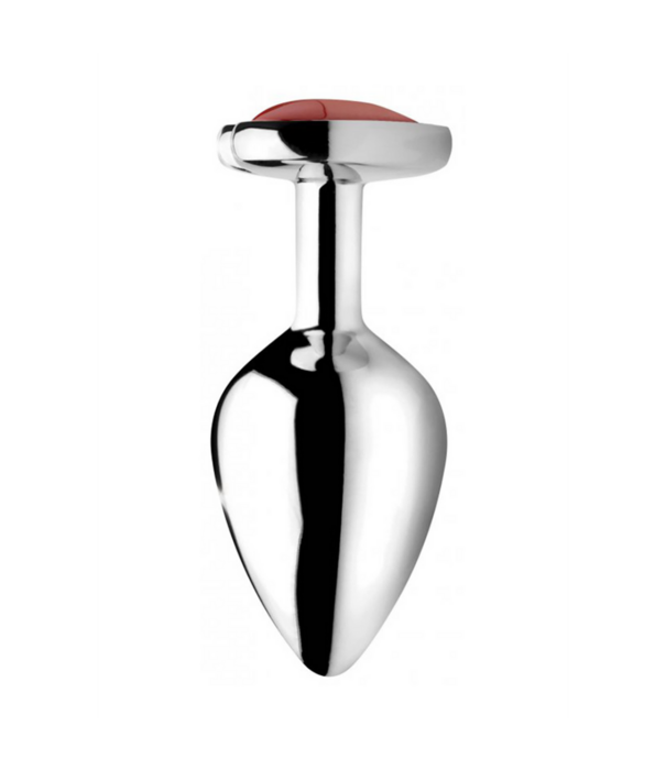 Rode Jaspis Hart - Butt Plug - Medium