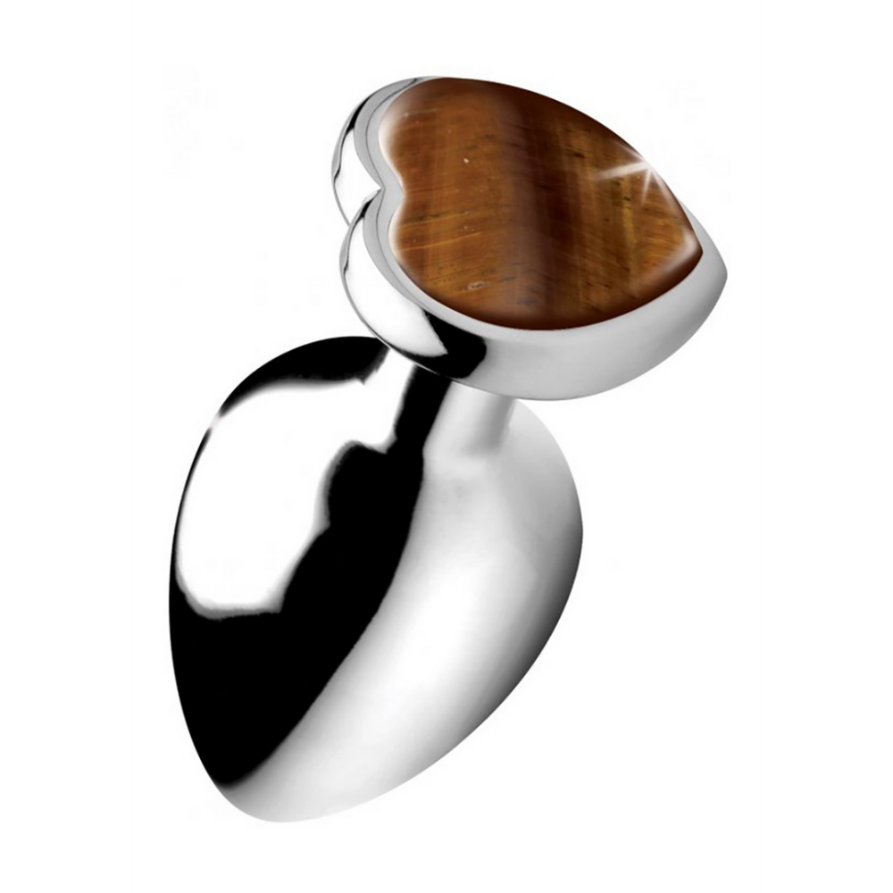 XR Brands Tiger Eye Heart - Butt Plug - Large afbeelding