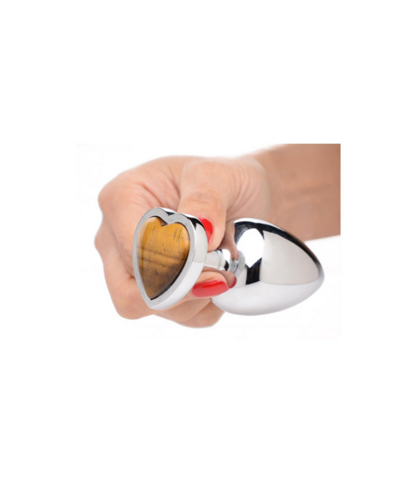 Tiger Eye Heart - Butt Plug - Large