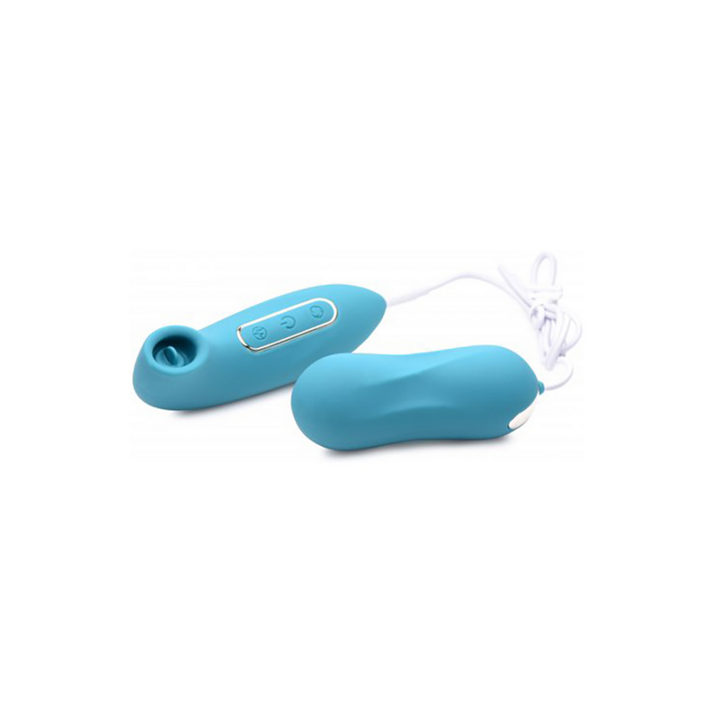 XR Brands Entwined - Thumping Ei en Lickende Clitorale Stimulator afbeelding