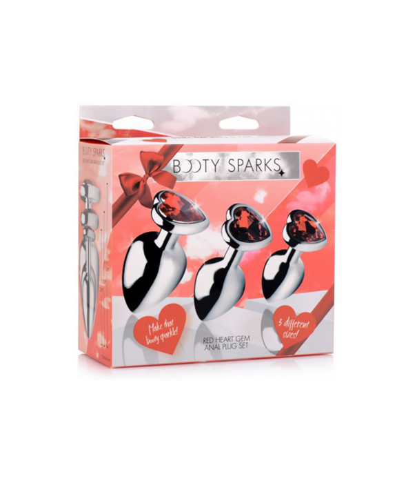 Rode Hart - Butt Plug Set