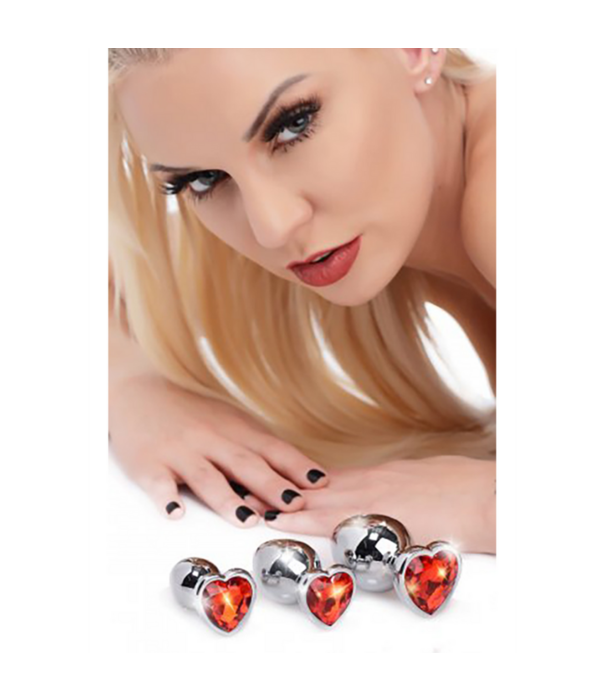 Rode Hart - Butt Plug Set