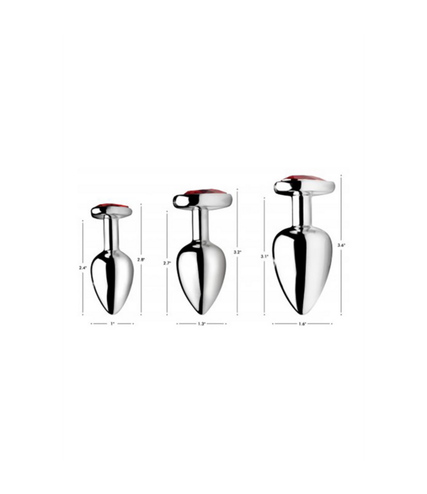 Rode Hart - Butt Plug Set