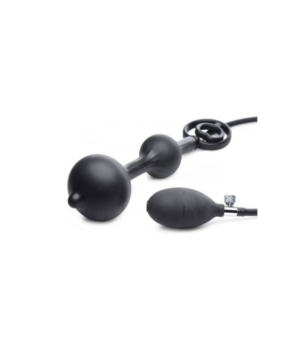 Opblaasbare Silicone Anale Plug + Cock- en Ballring