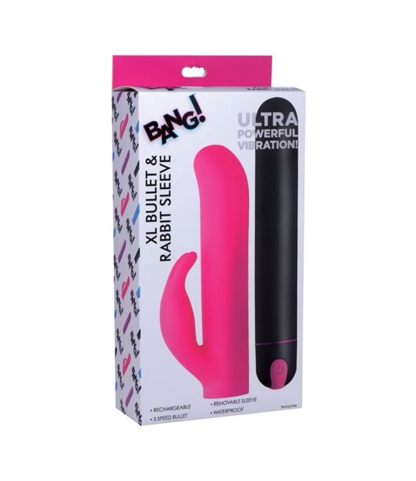 XL Bullet en Rabbit Silicone Sleeve