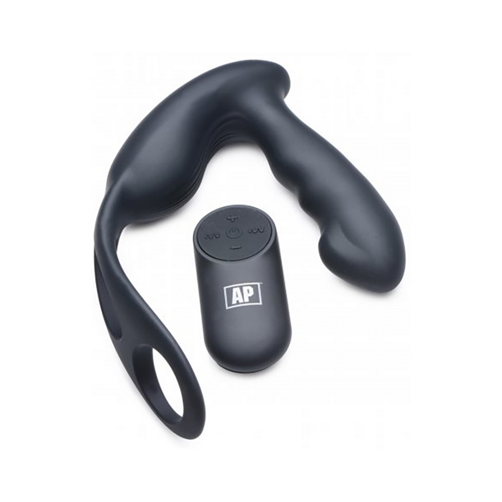 XR Brands Melk- en Vibrerende Prostaatmassager + Harnas met 7 Snelheden afbeelding