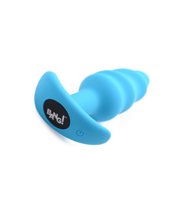 Vibrerende Silicone Swirl Butt Plug met Afstandsbediening