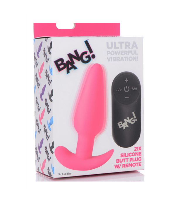 Vibrerende Siliconen Butt Plug met Afstandsbediening