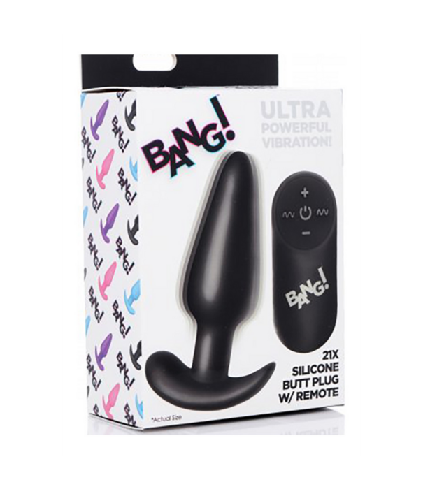 Vibrerende Siliconen Butt Plug met Afstandsbediening