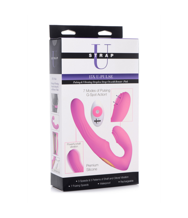 U-Pulse - Siliconen Pulsatie en Vibrerende Strapless Strap-On