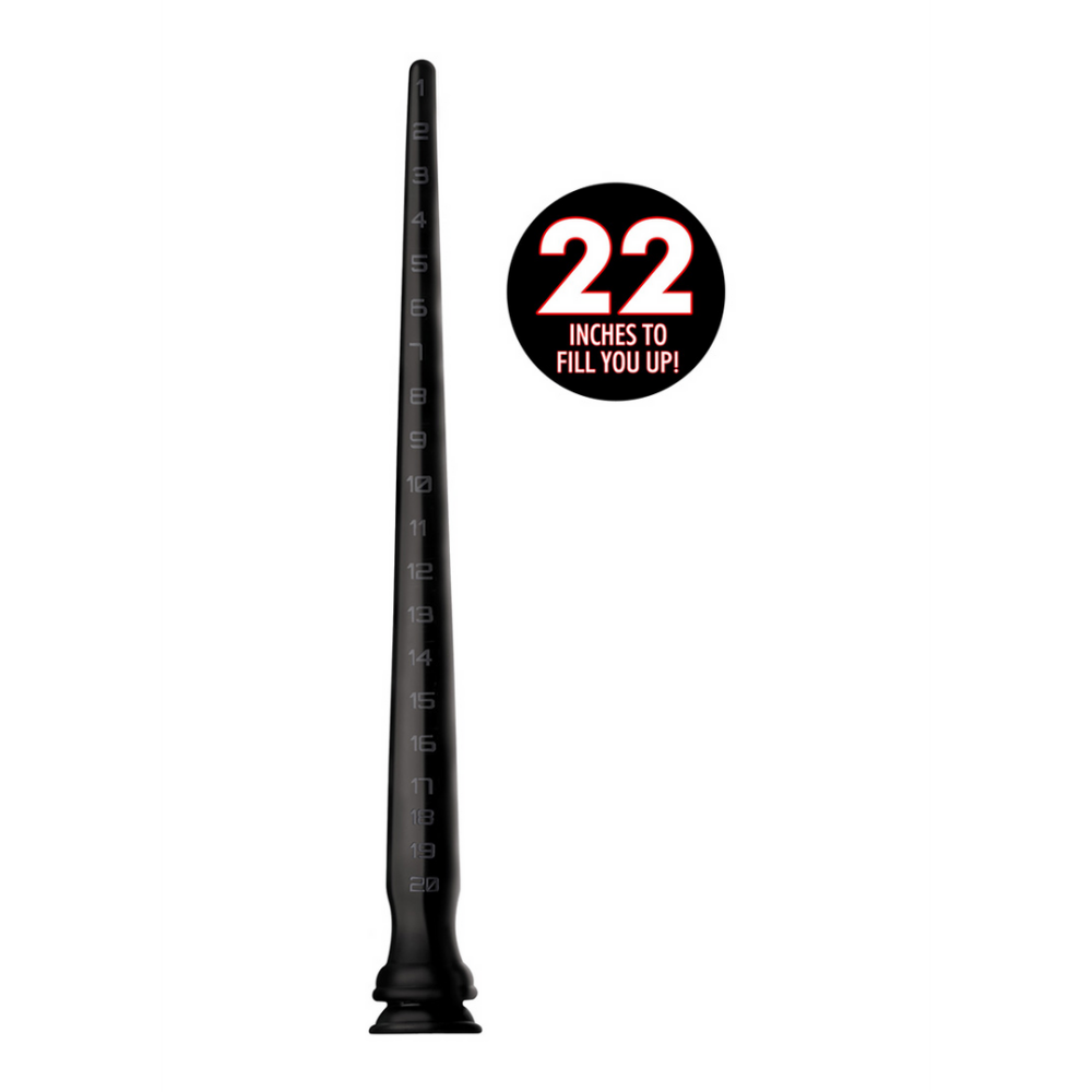 XR Brands Tapered Siliconen Slang met Structuur - 22 / 56 cm afbeelding