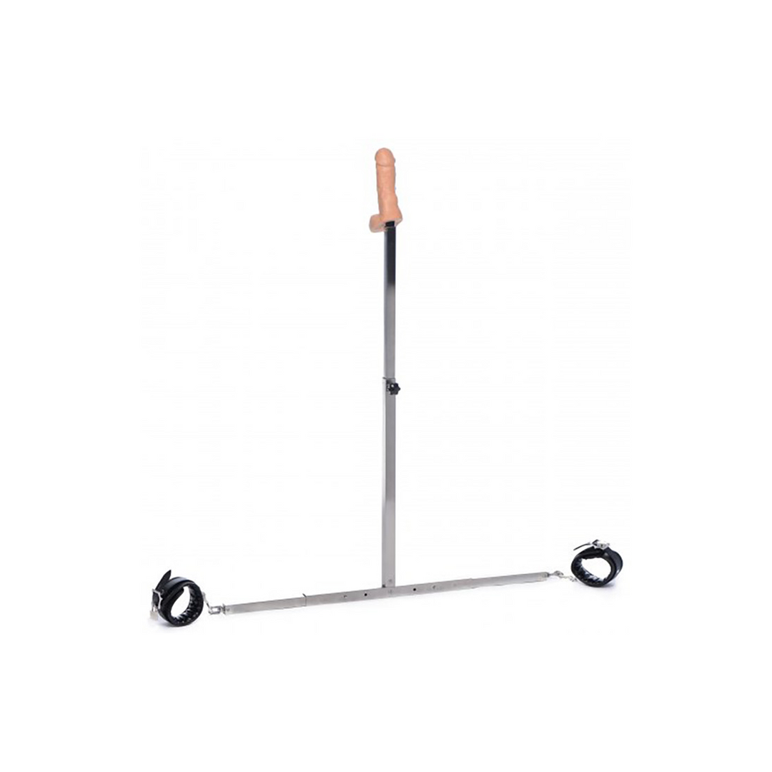 XR Brands Squat - Spreader Bar met Enkelmanchetten en Anale Dildo afbeelding