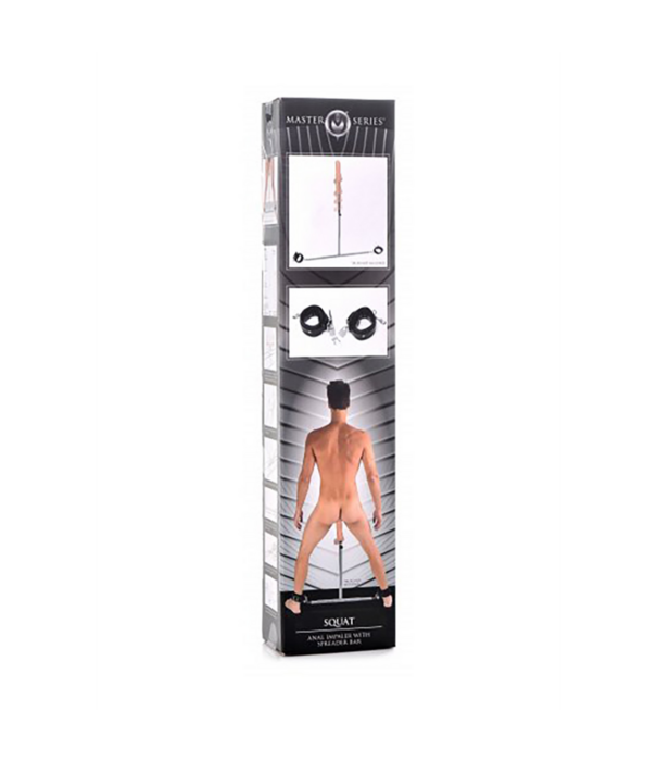 Squat - Spreader Bar met Enkelmanchetten en Anale Dildo