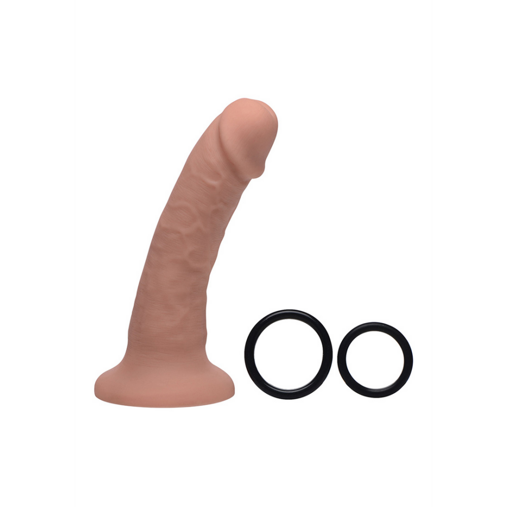 XR Brands Seducer - Siliconen Dildo met Harness - 7 / 18 cm afbeelding