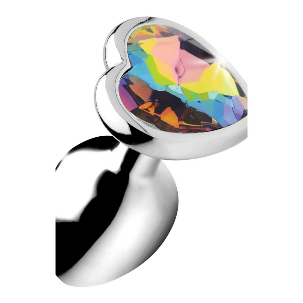 XR Brands Rainbow Prism - Hart Butt Plug - Klein afbeelding