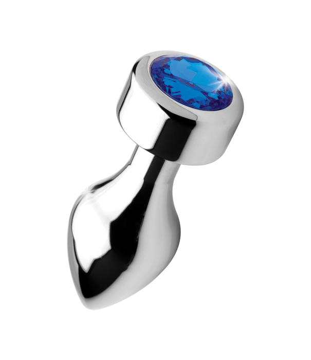 Blauwe Edelsteen - Verzwaarde Aluminium Plug - Medium