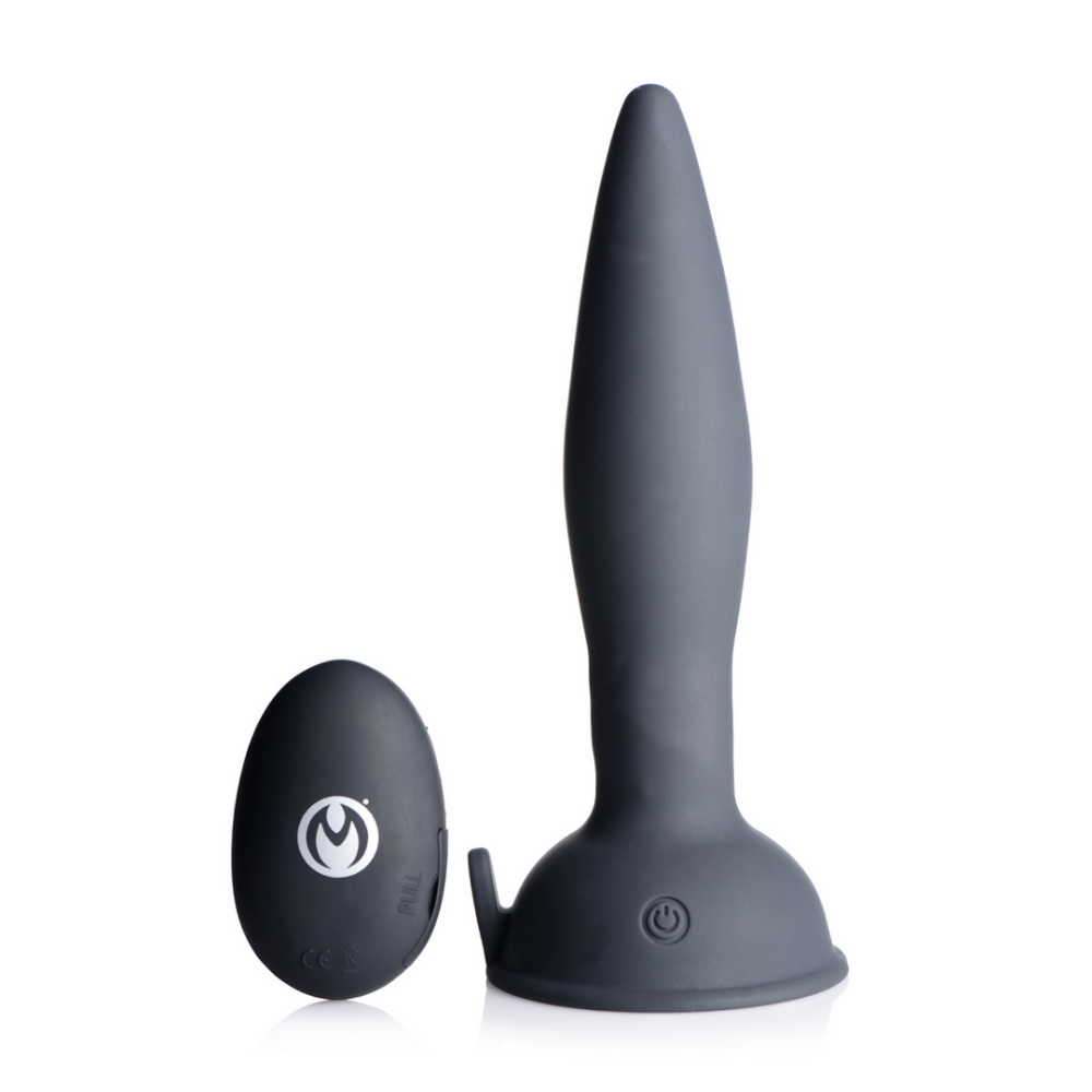 XR Brands Turbo Ass-Spinner - Silicone Anal Plug with Remote Control afbeelding