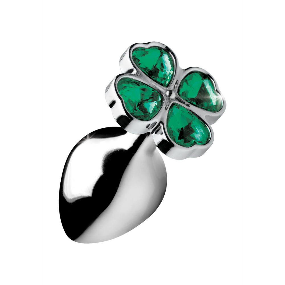 XR Brands Lucky Clover Gem - Butt Plug - Medium Geluksklaver edelsteen - Butt Plug - Medium afbeelding