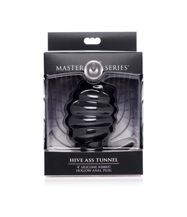 Hive Ass Tunnel - Siliconen Geribbelde Holle Anale Plug - Groot