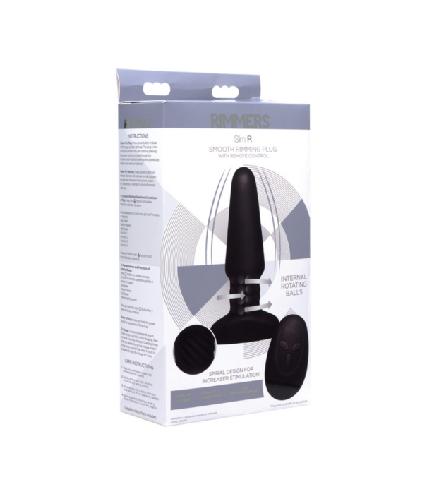 Slim R - Glad Rimming Plug met Afstandsbediening