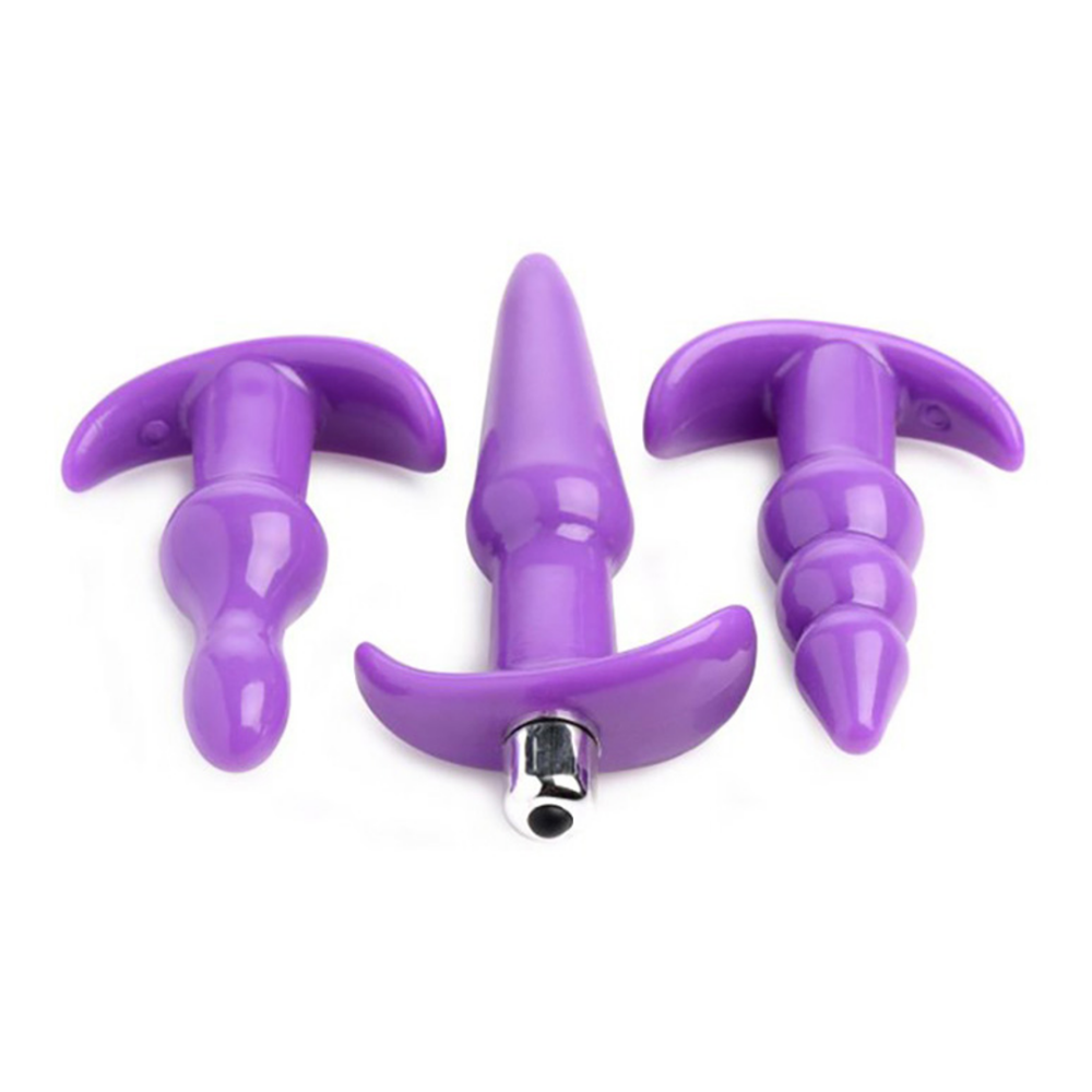 XR Brands 4-delige Vibrerende Butt Plug Set
