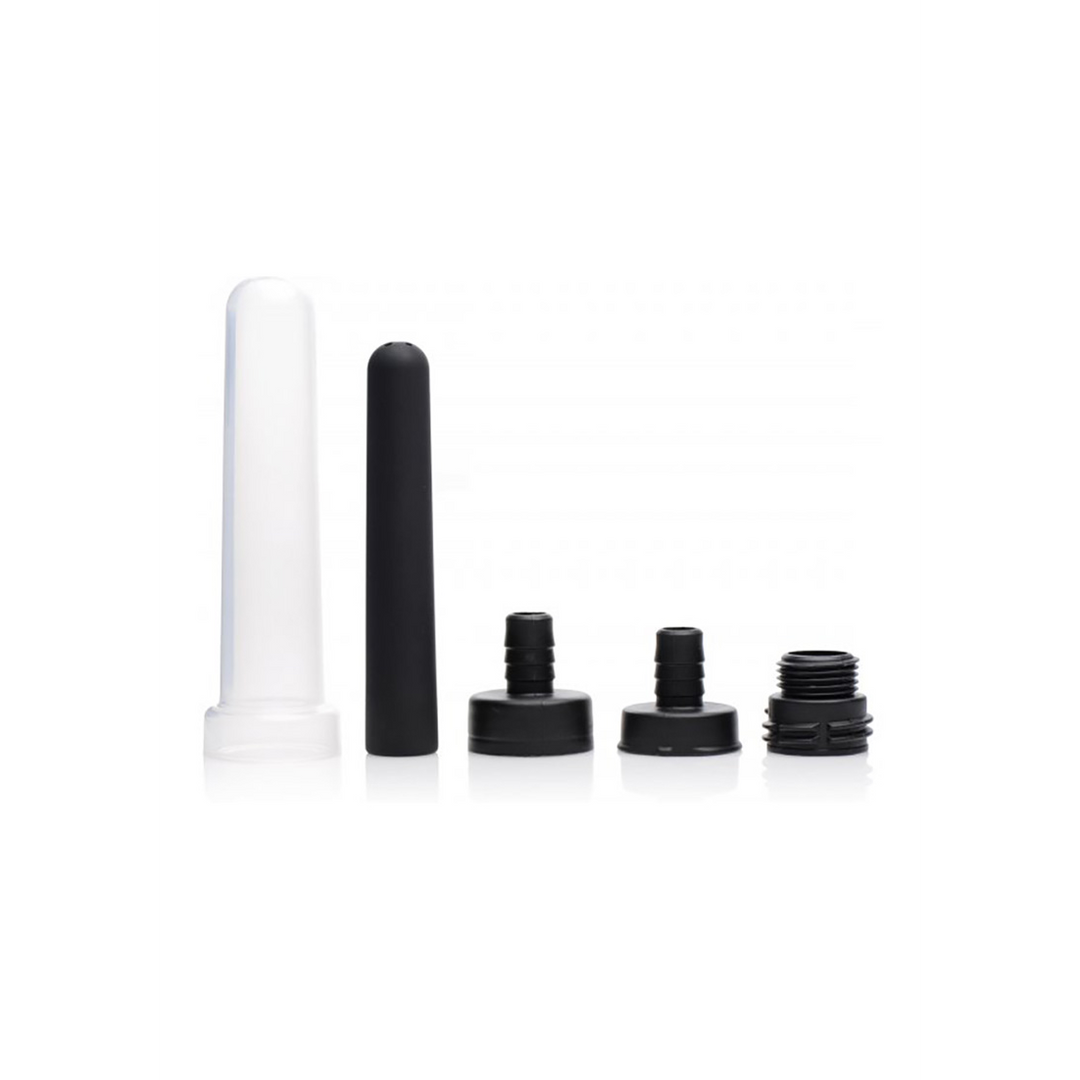 XR Brands Reis Enema Water Bottle Adapter Set - 5 Stukken afbeelding
