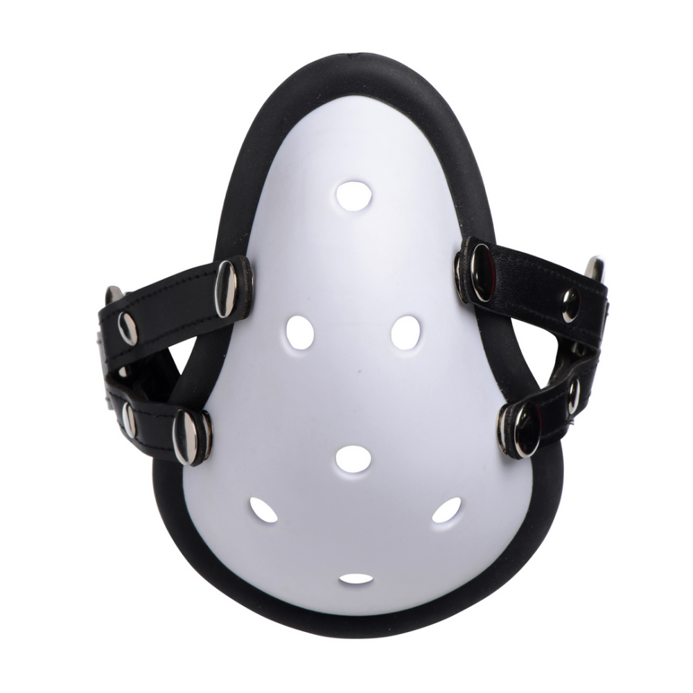 XR Brands Musk Athletic Cup - Muzzle met Verwijderbare Bandjes afbeelding