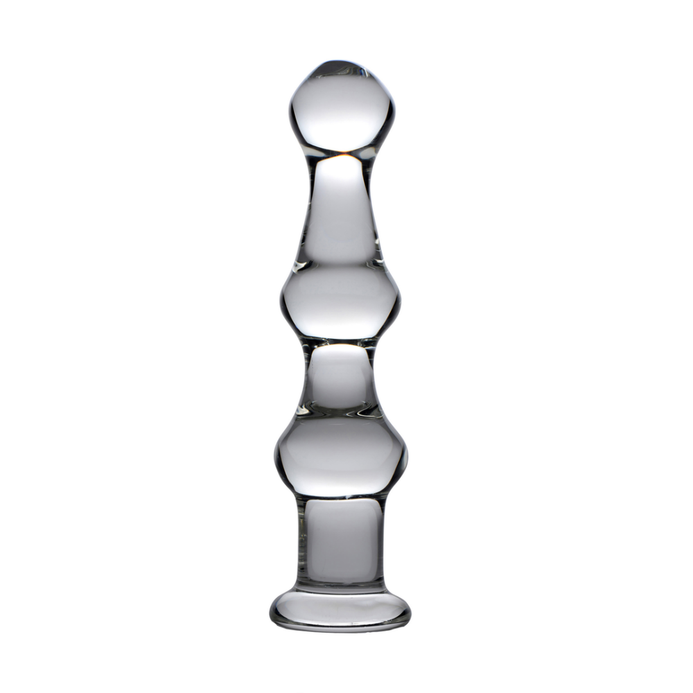 XR Brands Mammoth - Glazen Dildo met 3 Bulten afbeelding