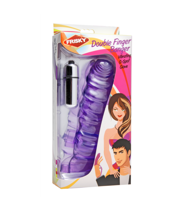 Dubbele Vinger Banger - Vibrerende G-Spot Handschoen