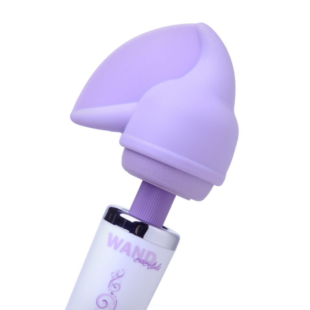 XR Brands Flutter Tip Silicone Wand Attachment - Paars afbeelding