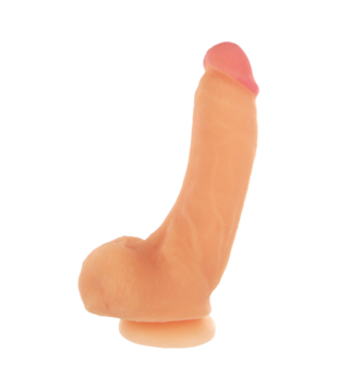 Girthy George Dildo met Zuignap - 9 inch - Vleeskleur