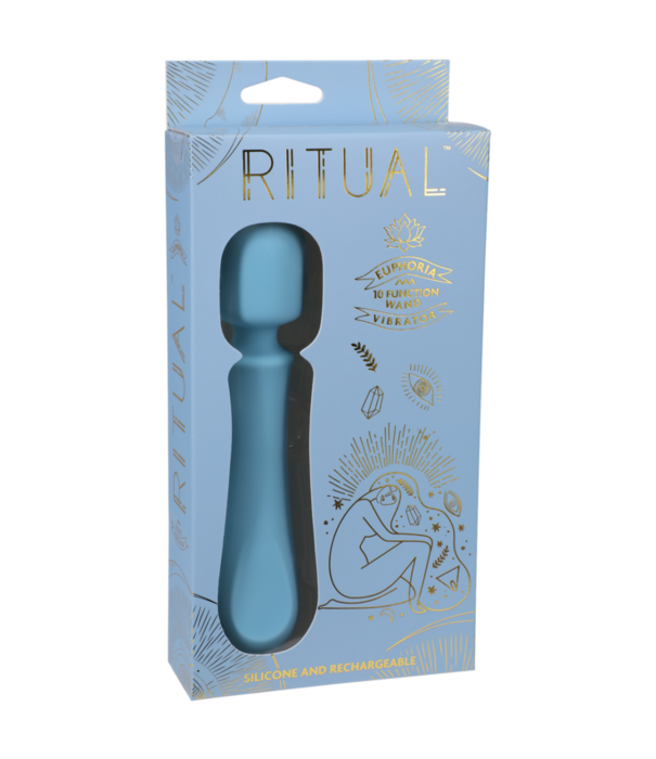 Doc Johnson Euphoria - Oplaadbare Siliconen Wandvibrator - Blauw