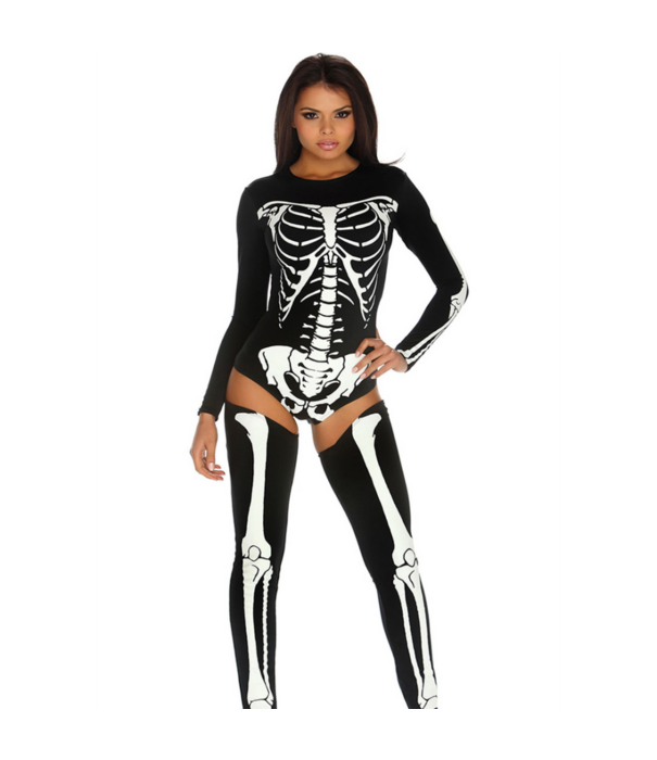 Forplay Bad to the Bone - Sexy Skeleton Costume - XS/S