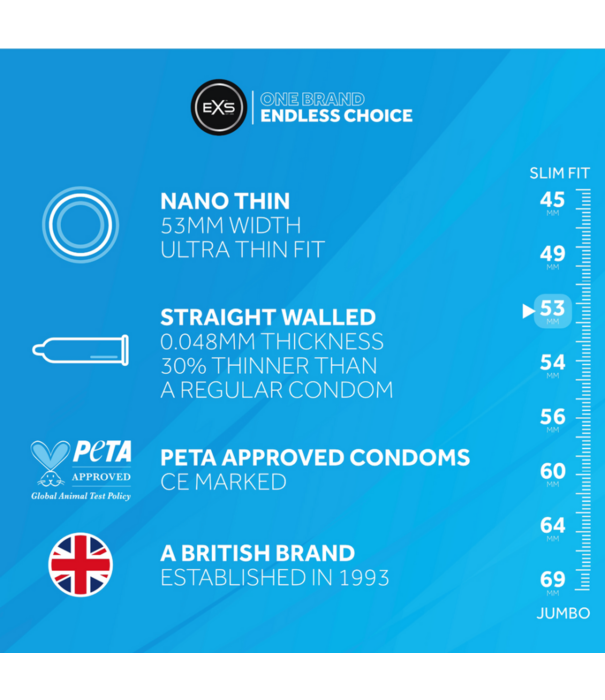EXS EXS Nano Thin - Condooms - 3 Stuks