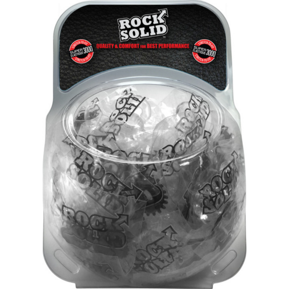 Doc Johnson 2 Pack C-Ring Set - Clambowl 50 Stuks (25 doorzichtig / 25 zwart) afbeelding