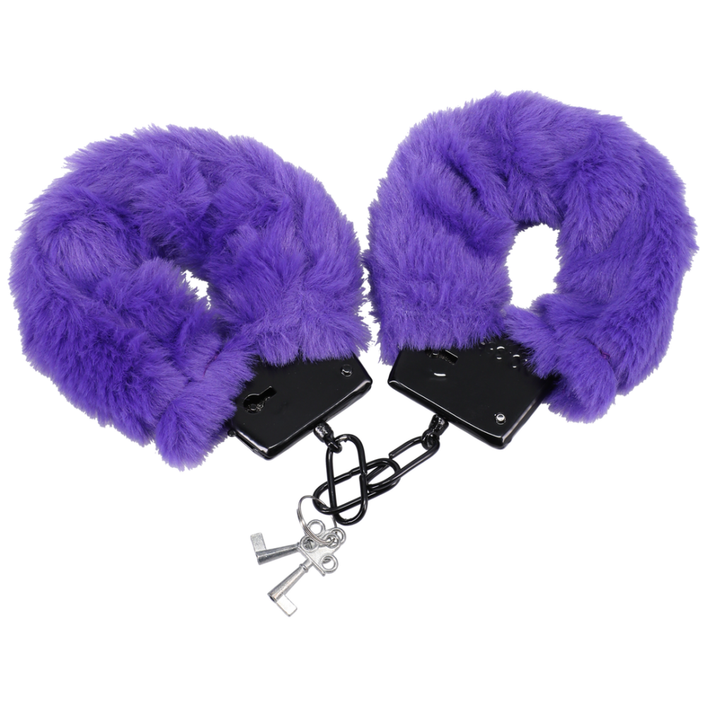 Doc Johnson Fluff Cuffs - Paars afbeelding