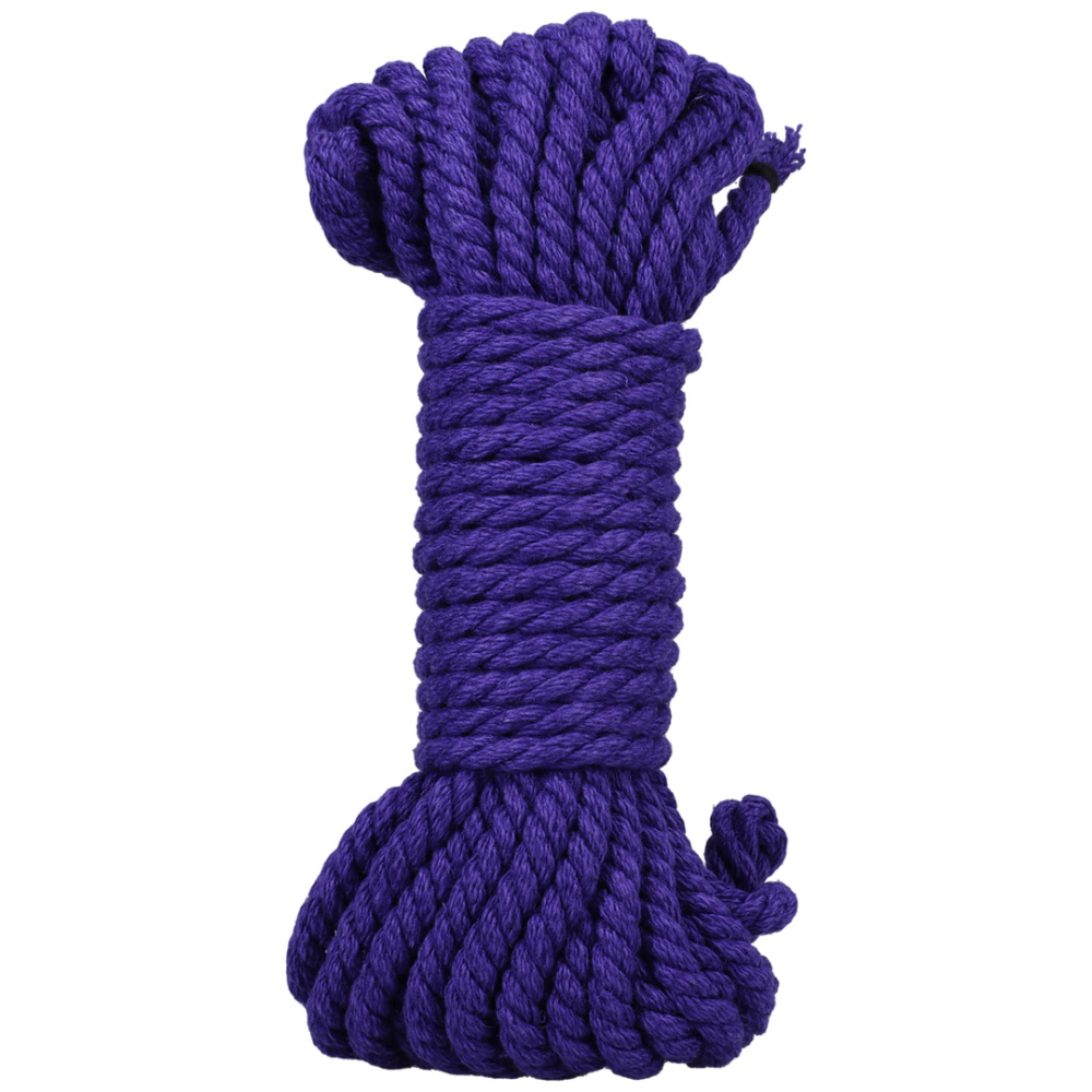 Doc Johnson Bind and Tie - 6 mm Hennep Bondage Touw - 30 ft - Violet afbeelding