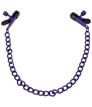 Geketend - Tepelknijpers - Paars