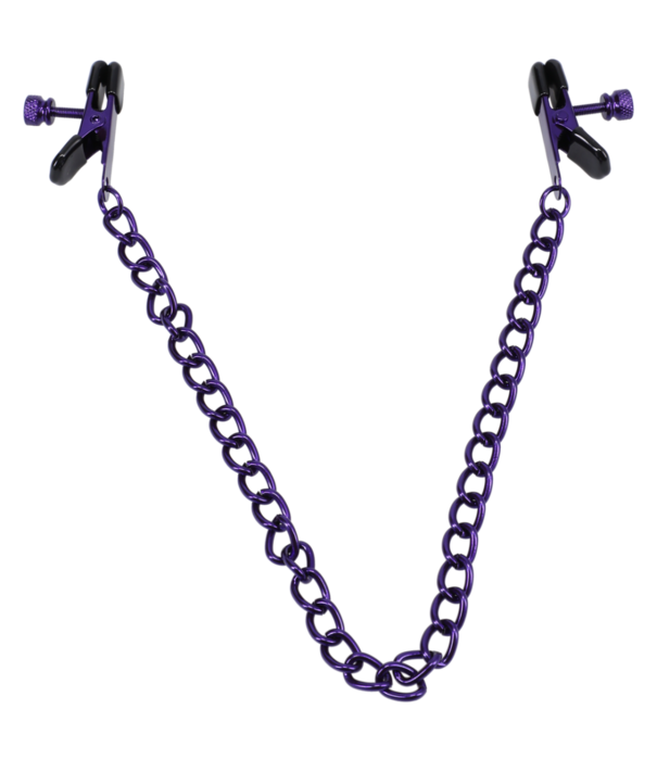 Doc Johnson Geketend - Tepelknijpers - Paars