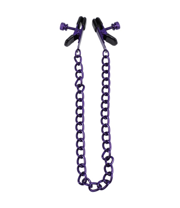 Doc Johnson Geketend - Tepelknijpers - Paars