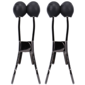 Nippers - RVS Nipple Klemmen met Silicone Tip - Zwart
