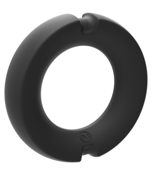 De Paradox - Silicone/Metalen Cockring - 50mm - Zwart