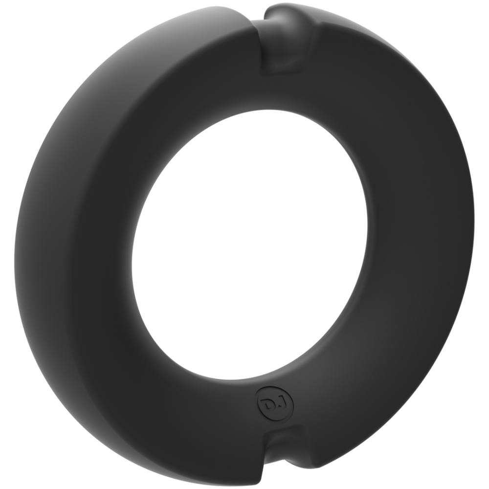 Doc Johnson De Paradox - Silicone/Metalen Cockring - 50mm - Zwart afbeelding
