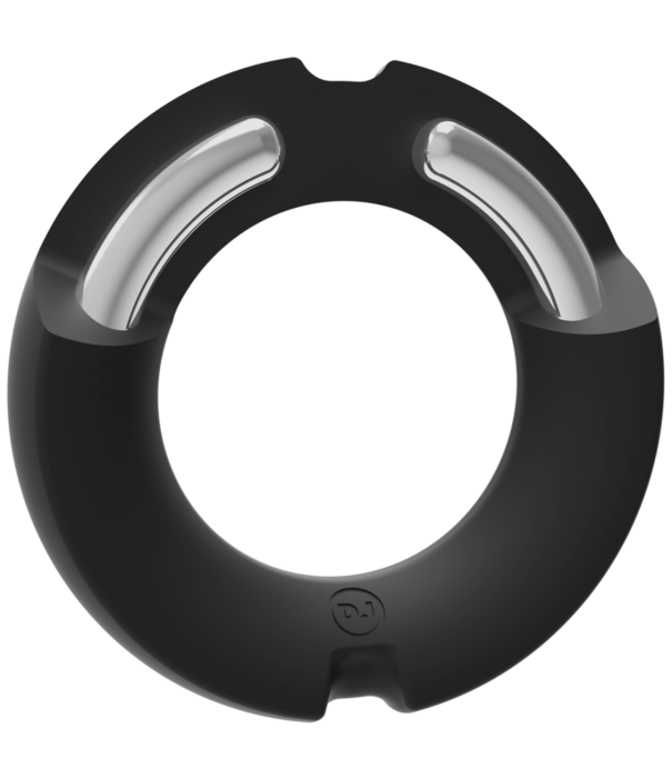 Doc Johnson De Paradox - Silicone/Metalen Cockring - 50mm - Zwart