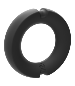De Paradox - Silicone/Metal Cock Ring - 45mm - Zwart