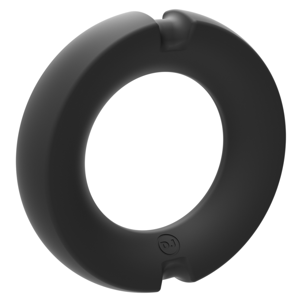 Doc Johnson De Paradox - Silicone/Metal Cock Ring - 45mm - Zwart afbeelding